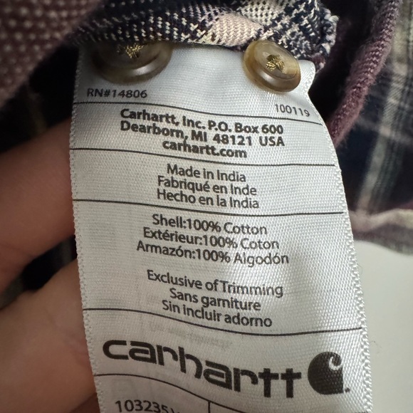 Carhartt Women's Beartooth Hooded Flannel Shirt - Picture 10 of 10